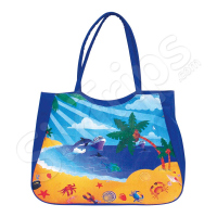 Синя чанта за плаж