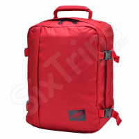 Червена пътна чанта и раница за пътуване с Wizz Air Cabin Zero Mini, 28л