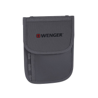 Портмоне за през врата за пътуване в сив цвят Wenger Travel Document Neck Pouch, с RFID защита