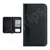 Луксозен черен портфейл за документи при пътуване