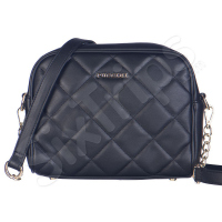 Черна модерна дамска чанта с презрамка Puccini 25см