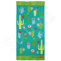 Зелена кърпа за плажа Alfresco „Prickly Heat Cactus“