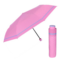 Розов дамски чадър на точки Perletti