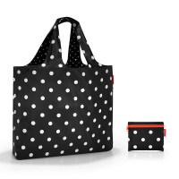 Черна плажна чанта на бели точки Reisenthel Mini Maxi beachbag