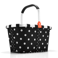 Чанта за пазаруване с дизайн на точки в черно и бяло Reisenthel Carrybag, mixed dots
