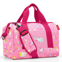Свежа детска пътна чанта Reisenthel Allrounder M kids Abc Friends, в розов цвят