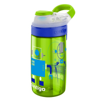 Детска зелена бутилка за вода за момче CONTIGO Gizmo Sip - роботи, 420мл