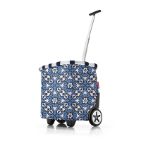 Удобна синя чанта за пазар на колела Reisenthel Carrycruiser, floral 1