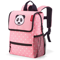 Розова детска раница на точки и с панда Reisenthel backpack kids, panda dots pink