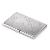 Алуминиева хромирана кутийка за визитни карти Troika Business World