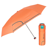 Малък дамски оранжев сгъваем лек чадър Perletti Time