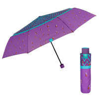 Свеж дамски лилав чадър на точки Perletti Time
