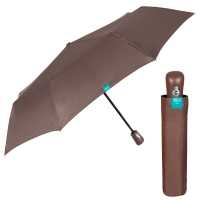 Кафяв изчистен автоматичен дамски чадър Perletti Time