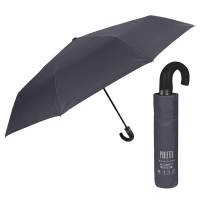 Тъмносив изчистен мъжки чадър Perletti Technology