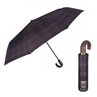 Изискан мъжки чадър с извита дръжка Perletti Technology