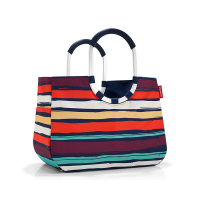 Голяма цветна дамска чанта за пазар райе Reisenthel Loopshopper L, artist stripes