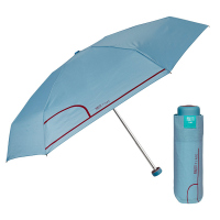 Малък дамски сгъваем лек чадър Perletti Time в цвят тюркоаз