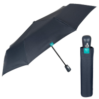 Тъмносин изчистен автоматичен дамски чадър Perletti Time