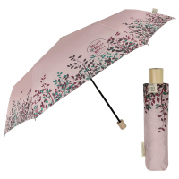 Стилен розов дамски сгъваем чадър Perletti Green