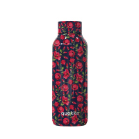 Дамска термо бутилка от стомана с дизайн на цветя Quokka Solid 510мл, Tiny Tulips