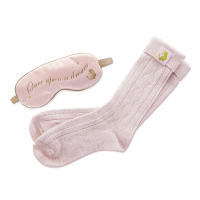 Дамски комплект за пътуване от маска за очи и розови чорапи Disney Princess Sleeping Beauty