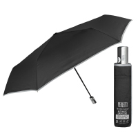 Стилен чисто черен автоматичен чадър Perletti Technology