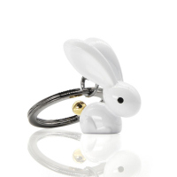 Красив метален ключодържател с бяло зайче Metalmorphose Bunny