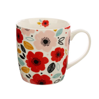 Красива порцеланова чаша за кафе на цветя Poppy Fields
