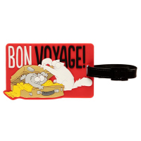 Червен етикет за багаж Simon's Cat Bon Voyage!