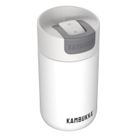 Стилна бяла термочаша за кафе 300мл Kambukka Olympus, Marshmallow White