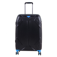 Голям черен куфар за пътуване черно и синьо Pulse 28