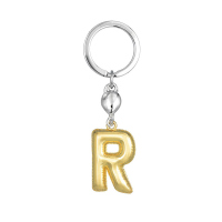 Златист ключодържател или украшение за чанта с буква Metalmorphose Balloonletter “R“