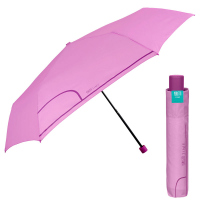 Светлолилав дамски неавтоматичен тънък чадър Perletti Time