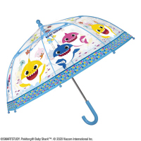Детски прозрачен чадър с акули и синя дръжка Perletti Kids Baby Shark