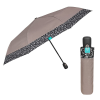 Автоматичен дамски чадър в бежово и черно Perletti Time