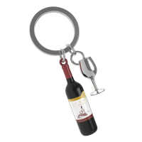 Ключодържател с вино и чаша Metalmorphose Red Wine + Glass