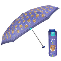 Малък сгъваем дамски лек чадър Perletti Time във виолетов цвят