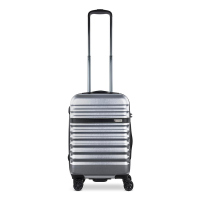 Малък сребрист куфар за ръчен багаж на четири колела Corium S, 30л