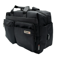 Изискана черна пътна чанта Swissbags с множество джобове
