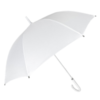 Голям елегантен бял дамски сватбен чадър Perletti