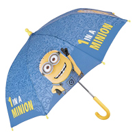 Син детски прозрачен чадър с Минионите Perletti Minions
