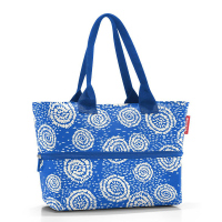 Синя чанта за плажа, за пазар или ежедневието с разширение Reisenthel Shopper e1 batik strong blue