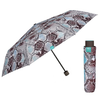 Дамски чадър Perletti Time с дизайн - син питон