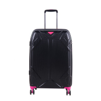 Куфар средна големина Pulse в черен цвят с розово