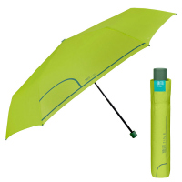 Свеж яркозелен неавтоматичен тънък чадър Perletti Time