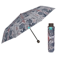 Дамски чадър Perletti Time с дизайн - кафяв питон